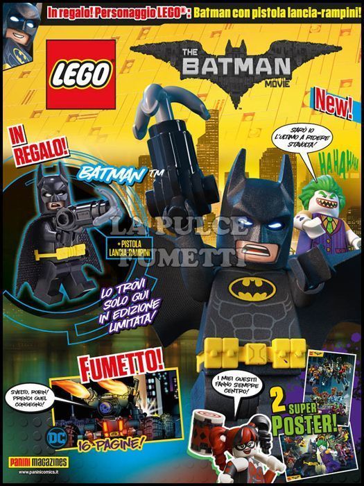 LEGO BATMAN MOVIE MAGAZINE #     5 + PERSONAGGIO LEGO BATMAN LANCIA-RAMPINI